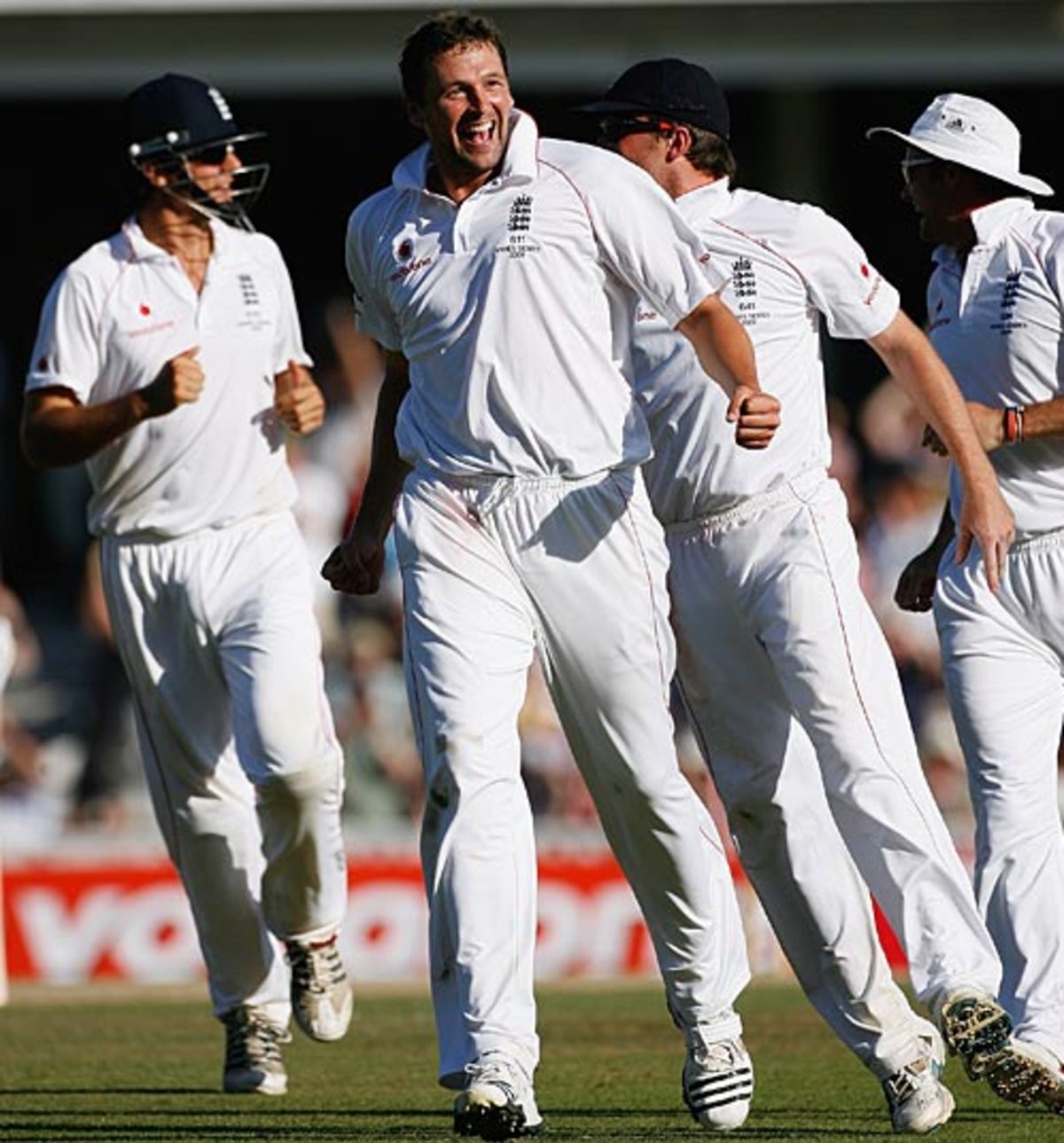 Andrew Strauss Celebrates After Catching Brad Haddin ESPNcricinfo