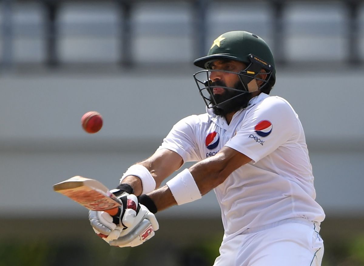 Misbah Ul Haq Celebrates A Fifty In His Final Test Espncricinfo