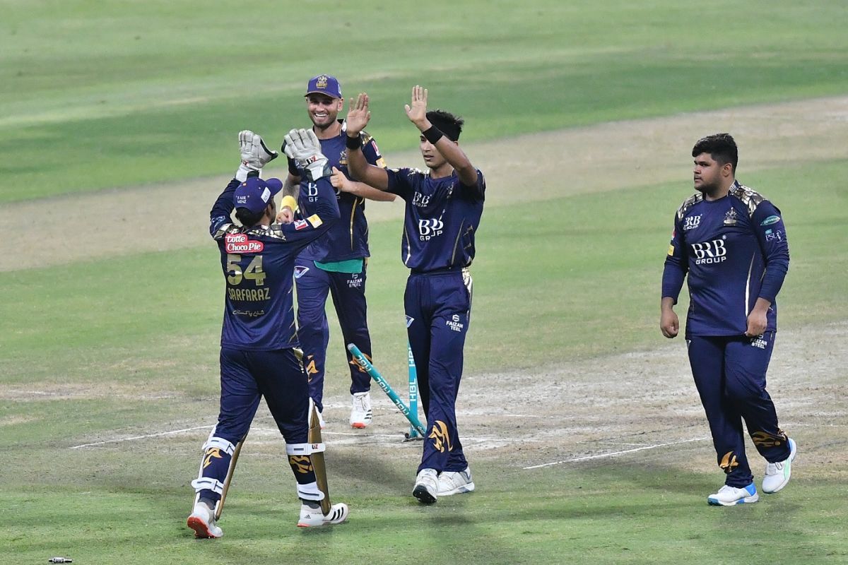 Khurram Shahzad Leaps To Celebrate A Wicket ESPNcricinfo