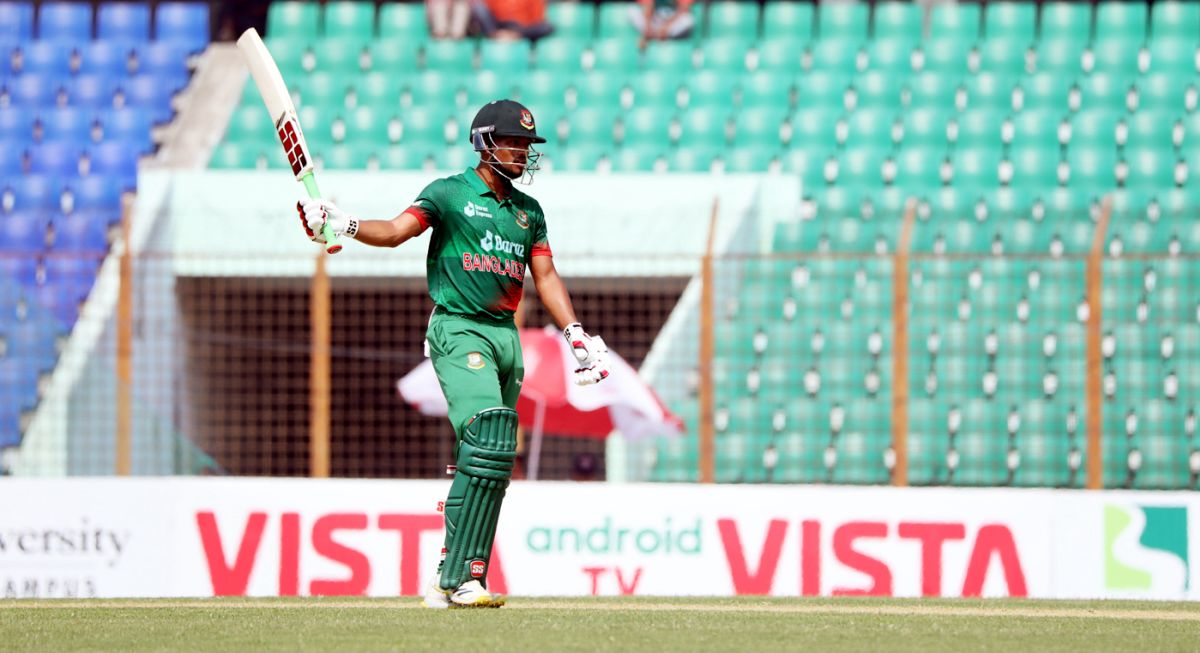 Najmul Hossain Shanto Brought Up A Ball Half Century Espncricinfo