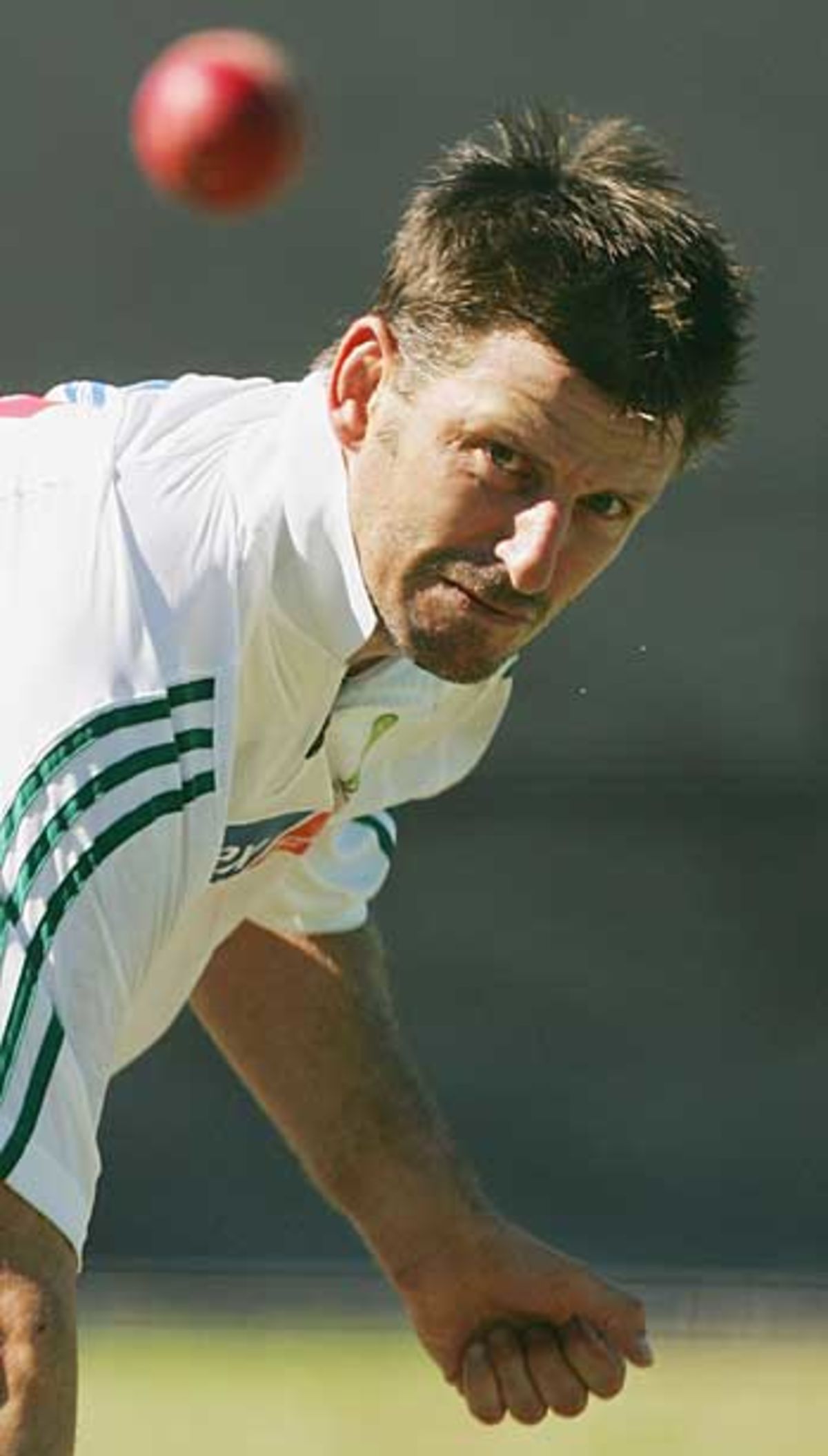 Michael Kasprowicz Concentrates Hard During A Net Session