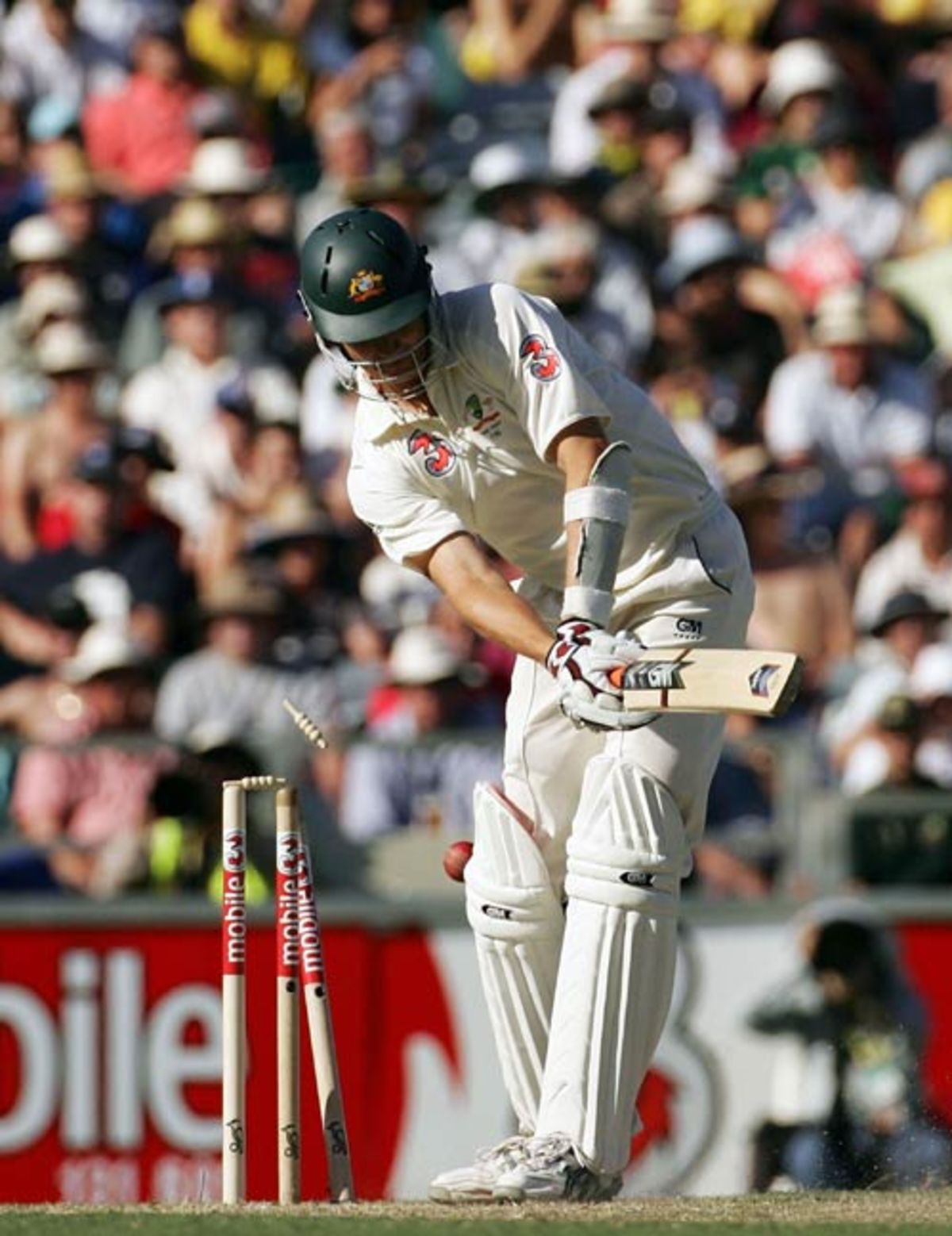 Stuart Clark Is Bowled By Steve Harmison Espncricinfo