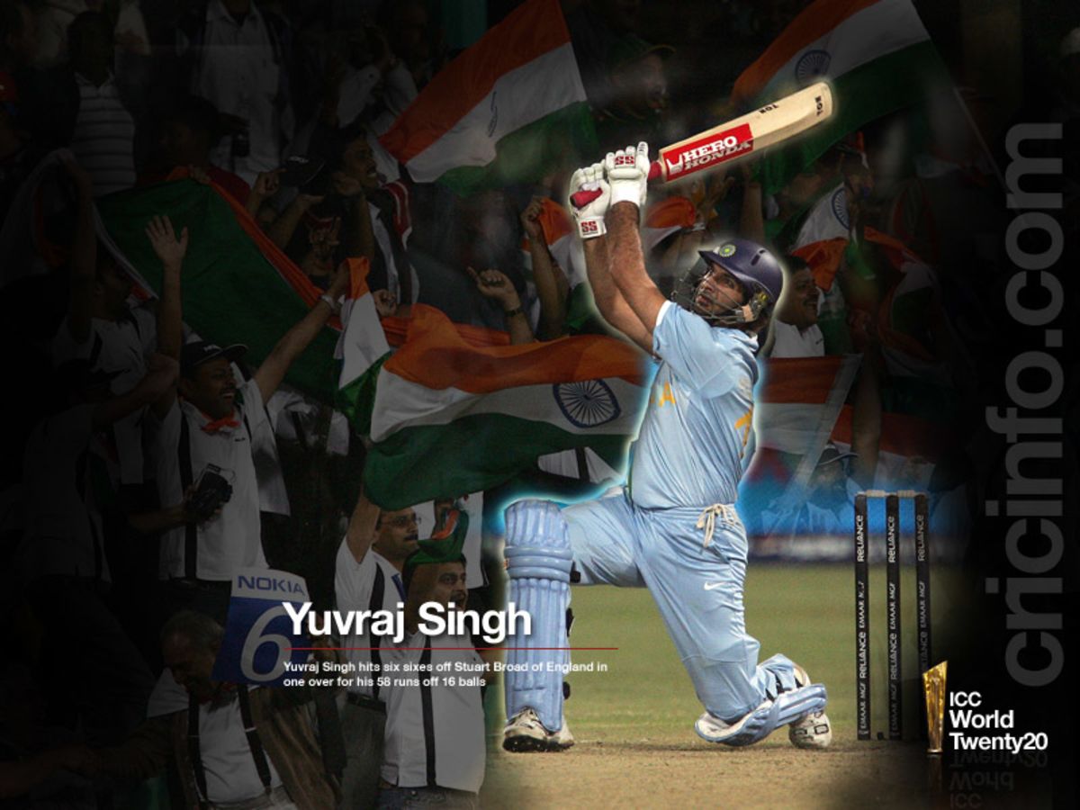 Yuvraj On His Way To Hit Six Sixes In An Over ESPNcricinfo