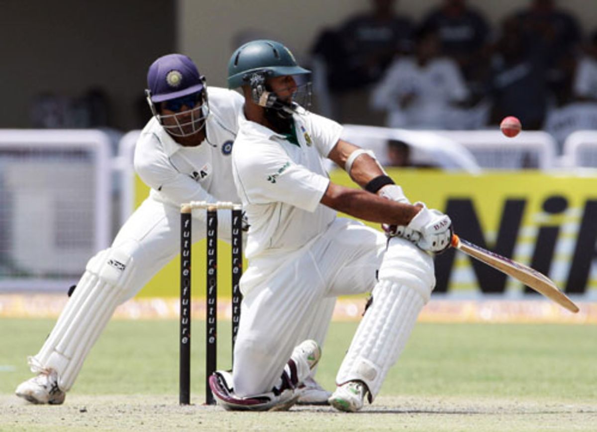 Hashim Amla Plays The Ball Off The Back Foot ESPNcricinfo