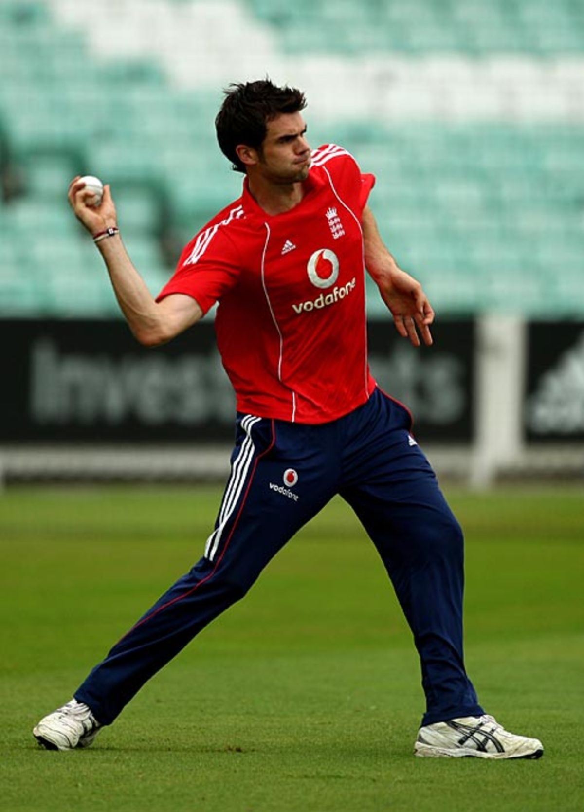 James Anderson Tests His Arm Espncricinfo