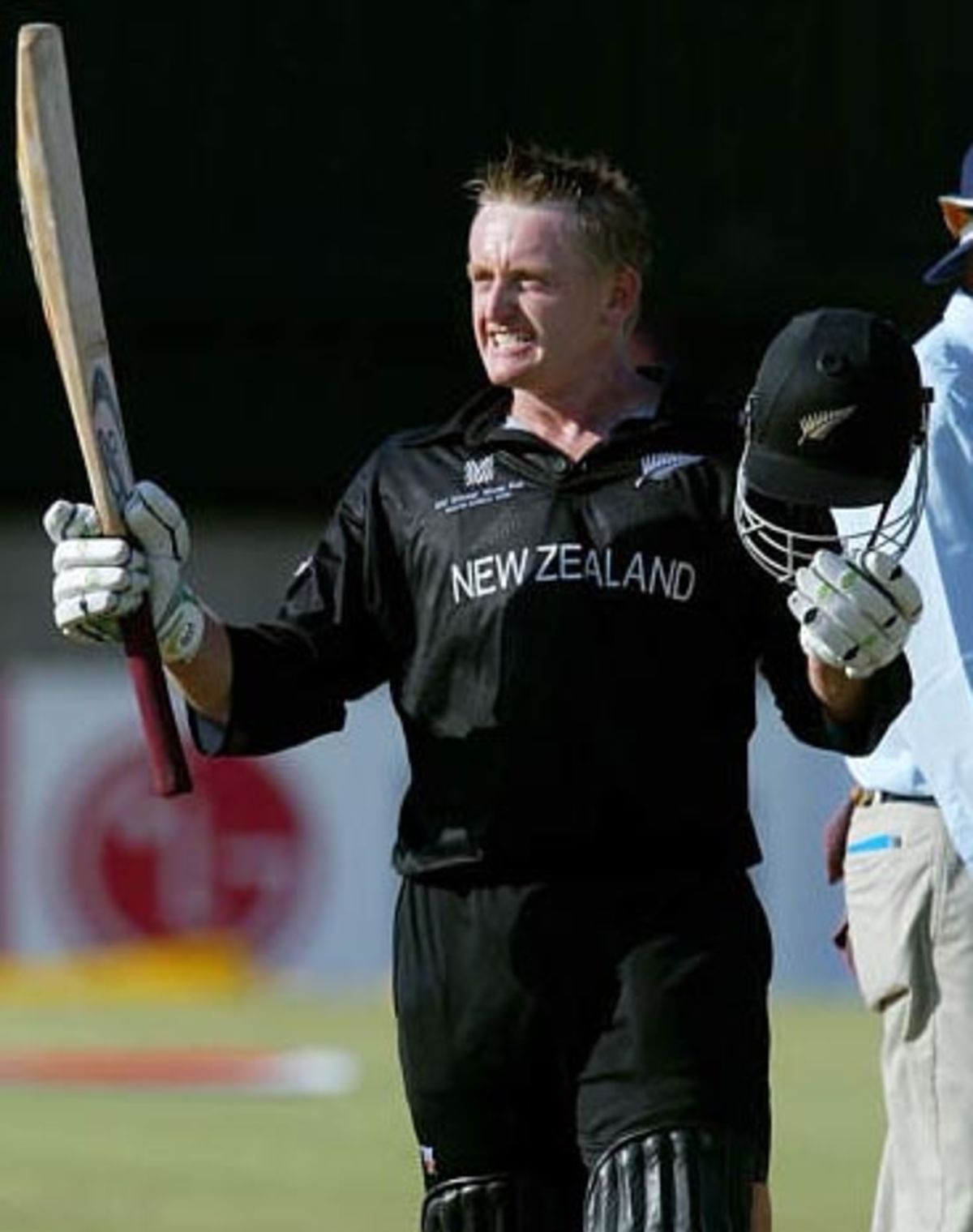 Scott Styris Hits A Six While On His Way To His First One Day Century