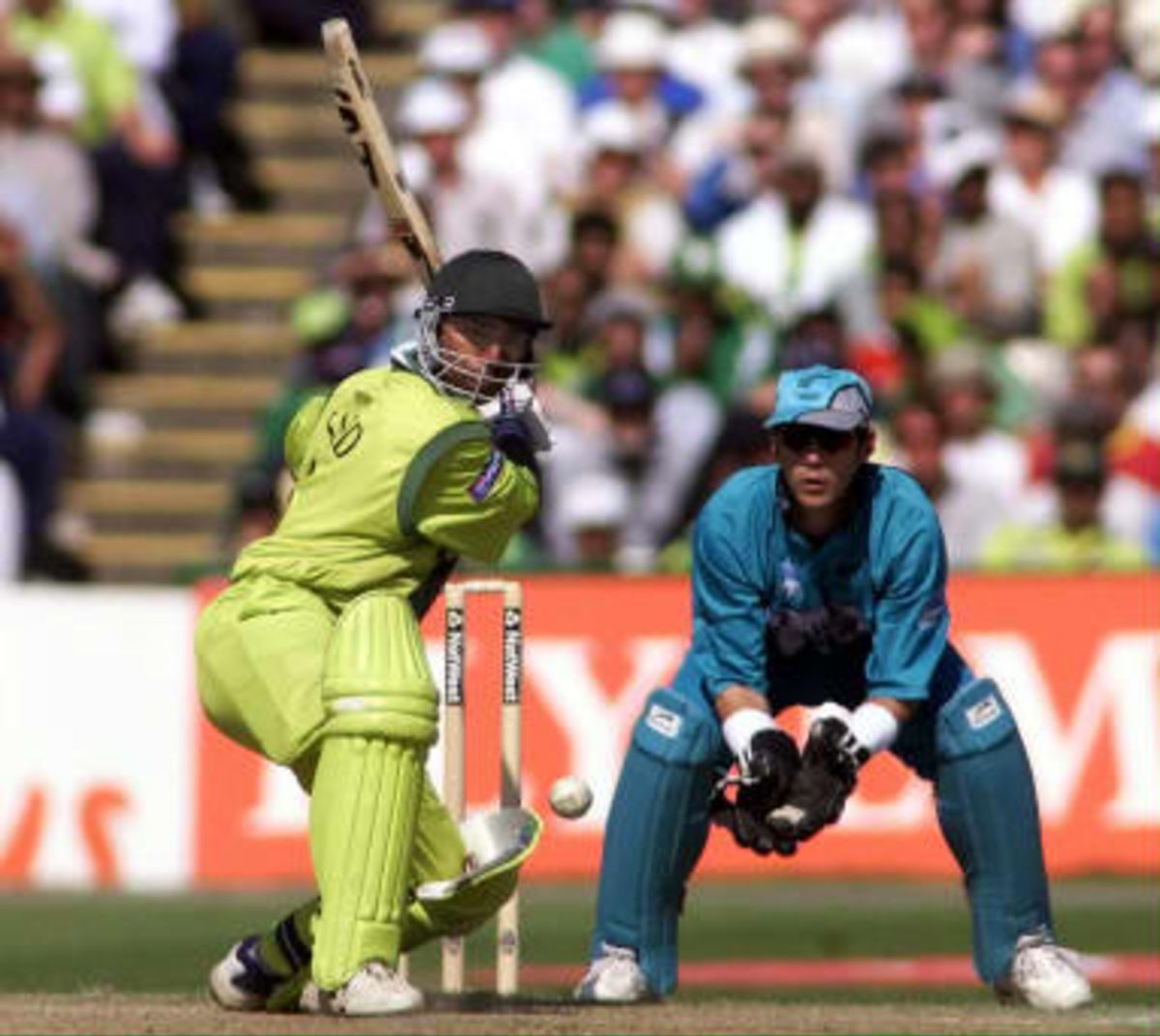 Saeed Anwar Hits A Four Past Chris Harris Watched By Parore June