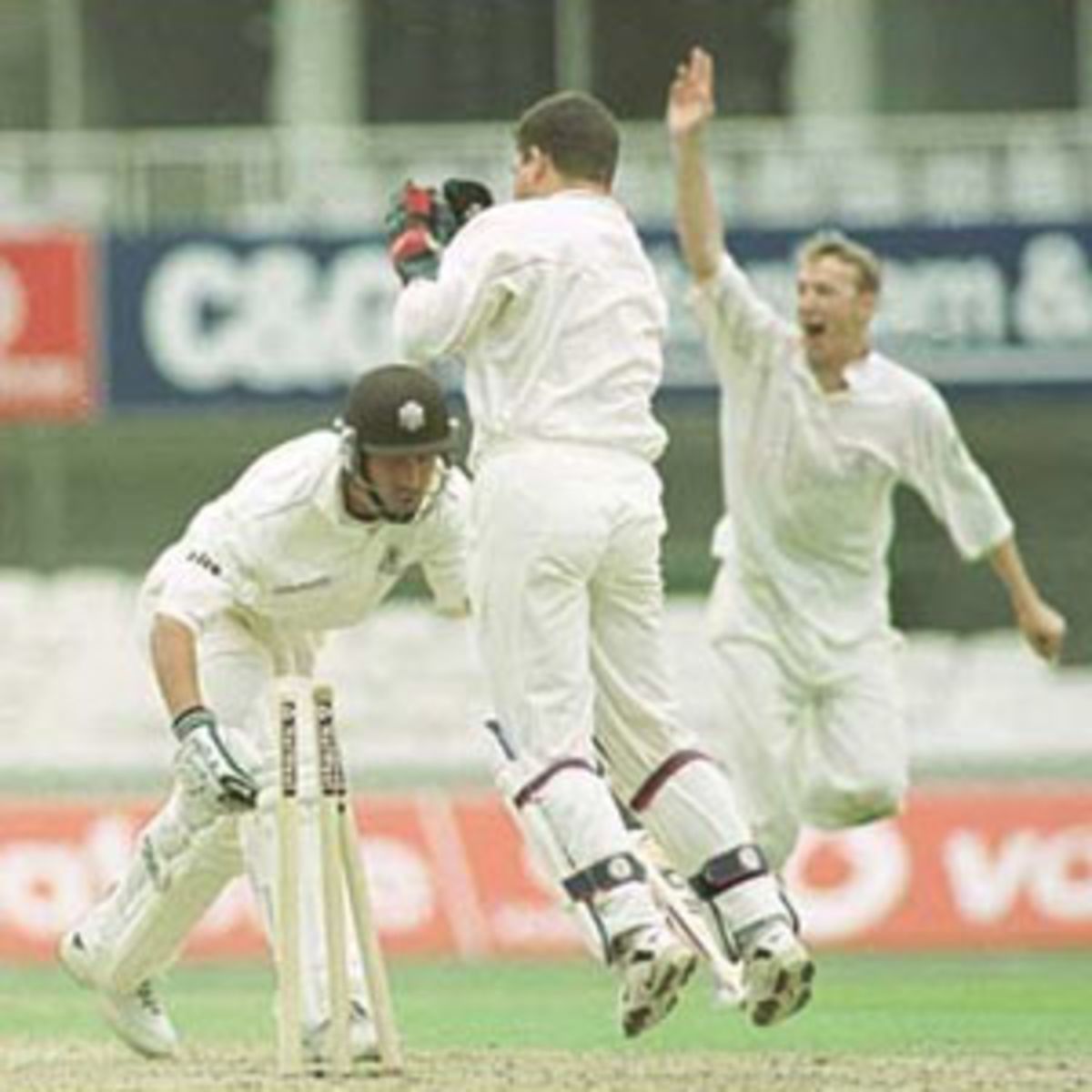 Adam Hollioake Is Bowled Neck And Crop By Chris Schofield