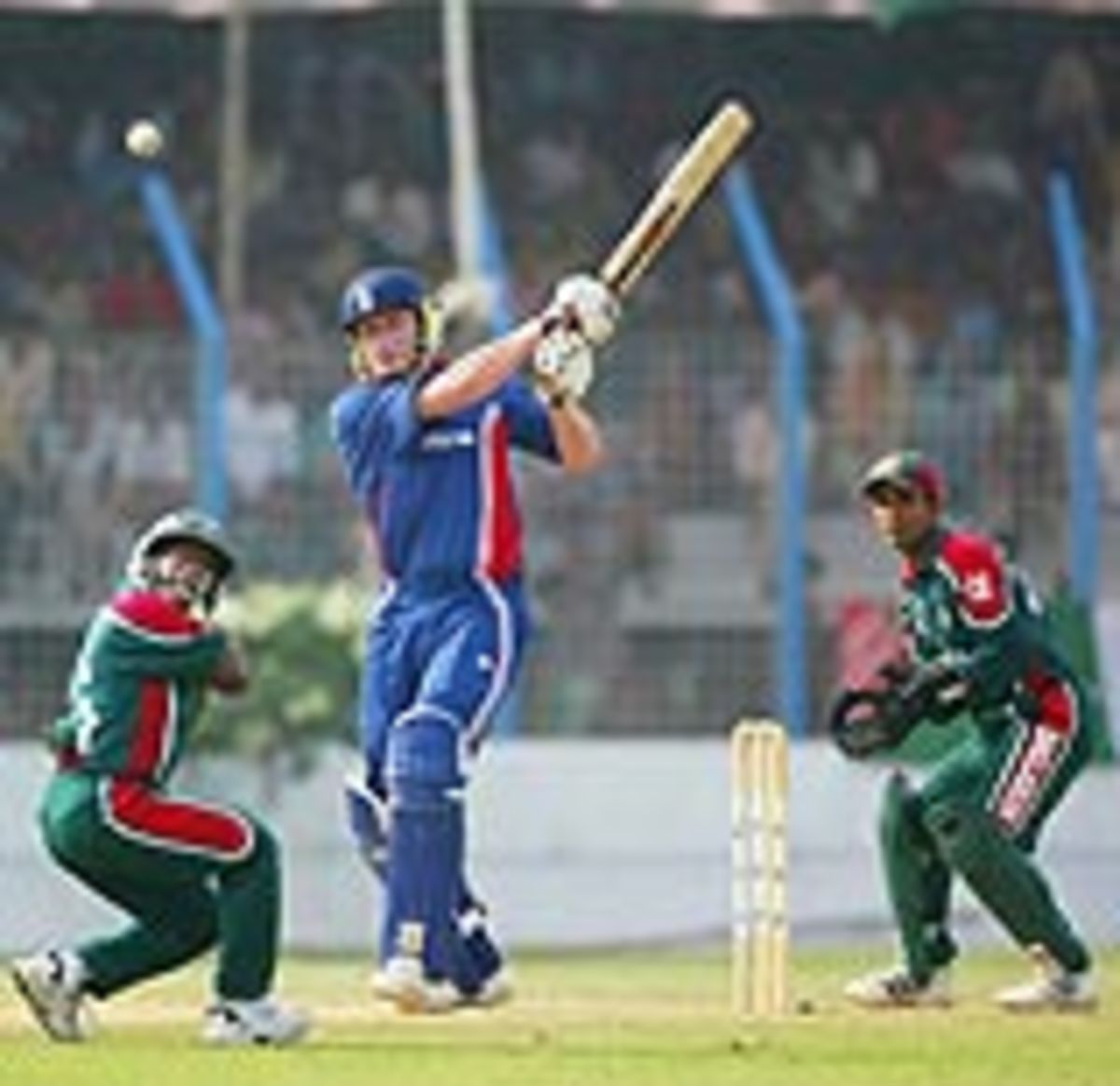 Andrew Flintoff Lofts One Over Square Leg Espncricinfo