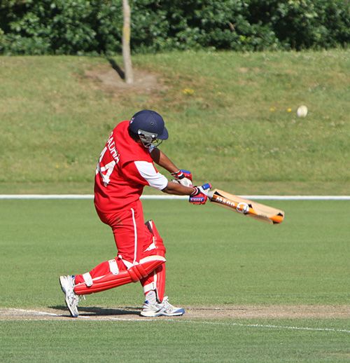 Ashish Gadhia Lofts The Ball Down The Ground Against Canada U