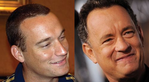 Composite Stuart Clark And Tom Hanks Espncricinfo