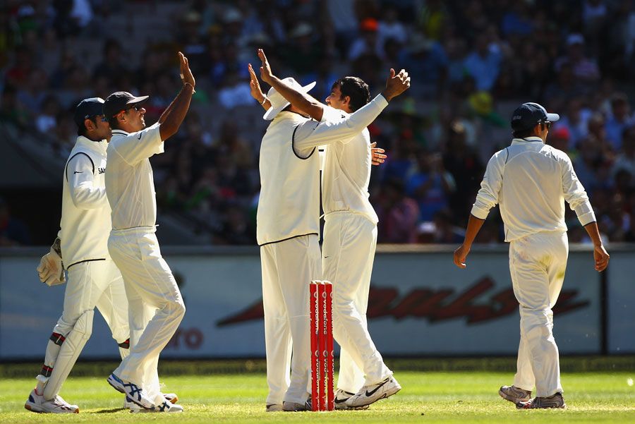 India Celebrate The Wicket Of Ricky Ponting ESPNcricinfo