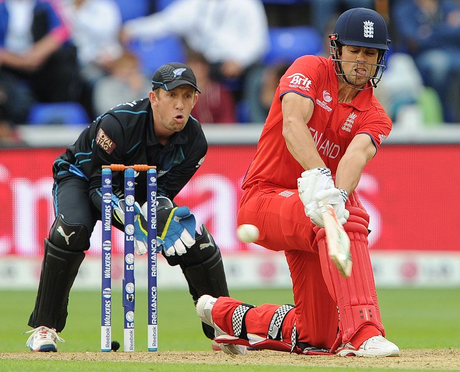 Alastair Cook Sweeps To The Leg Side ESPNcricinfo