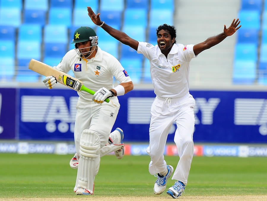 Shaminda Eranga Appeals Against Misbah Ul Haq ESPNcricinfo