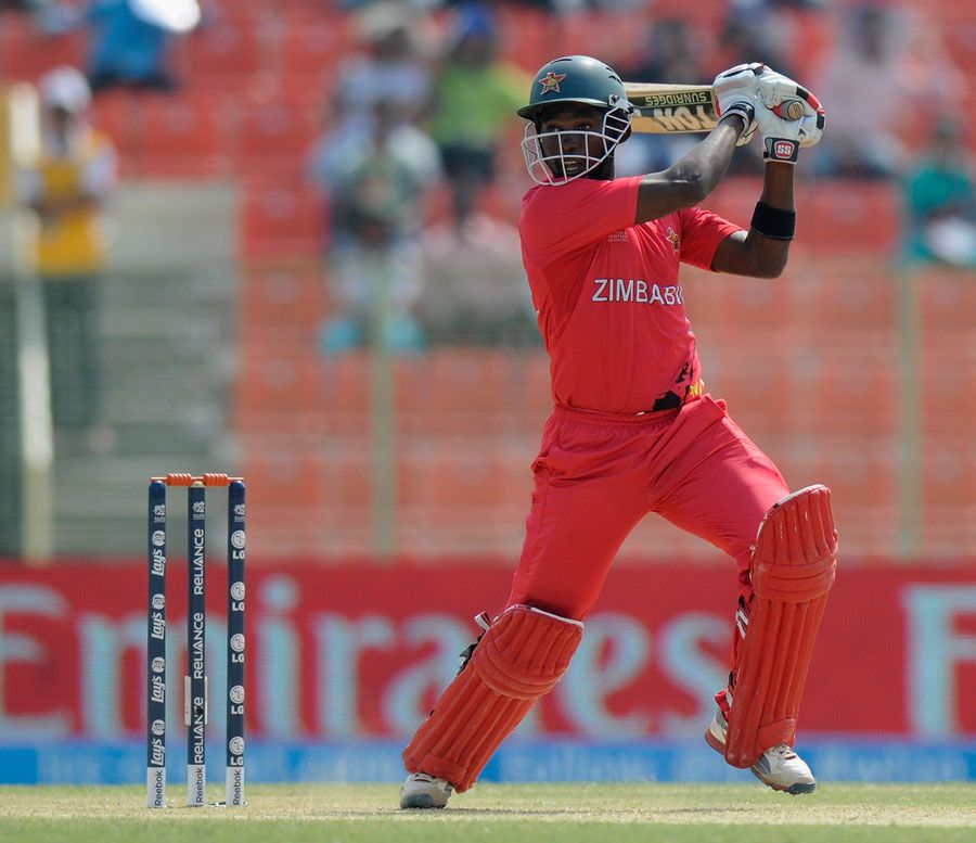 Elton Chigumbura Slashes The Ball Over Point Espncricinfo