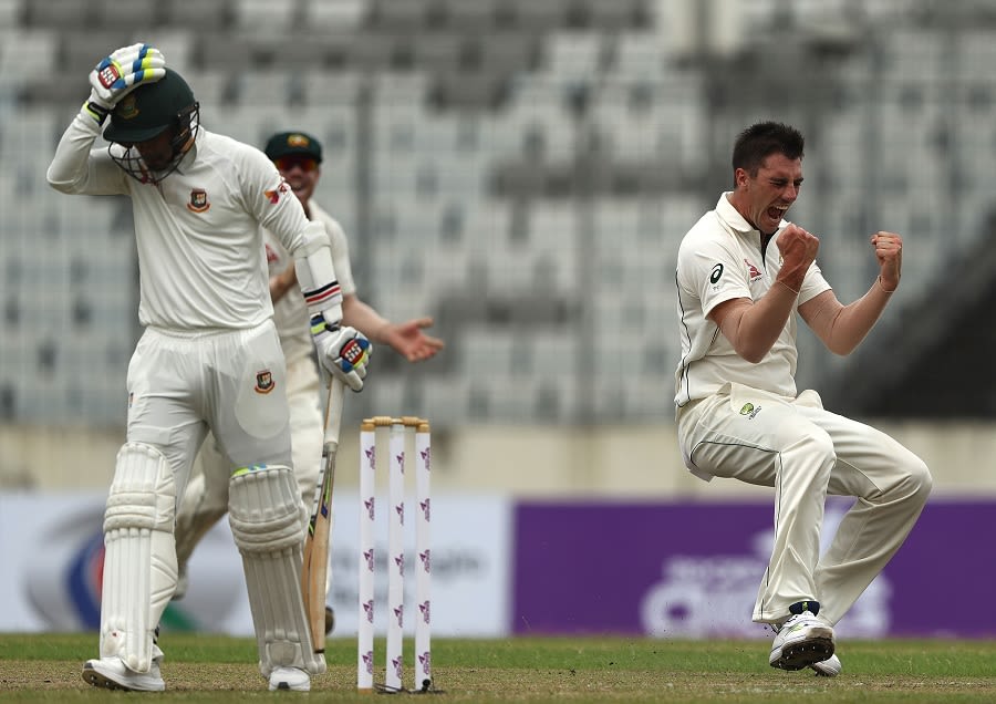 Pat Cummins Celebrates One Of His Early Wickets Espncricinfo