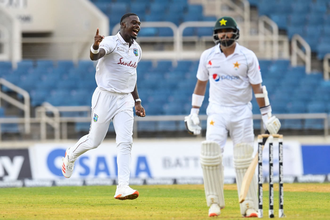 Jayden Seales Is Jubilant After Getting Azhar Ali Espncricinfo