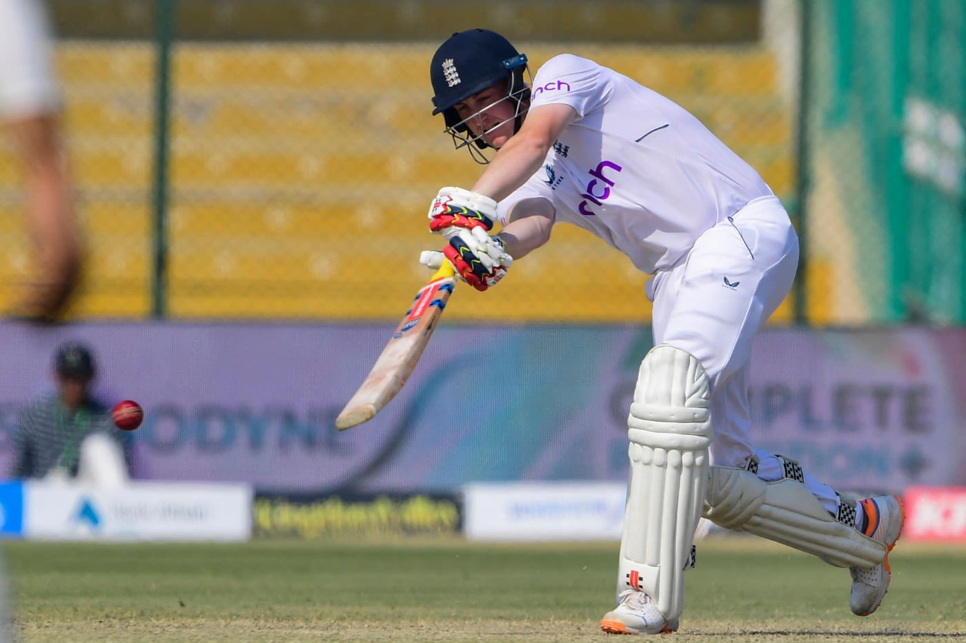 Harry Brook Drives Down The Ground During His Half Century