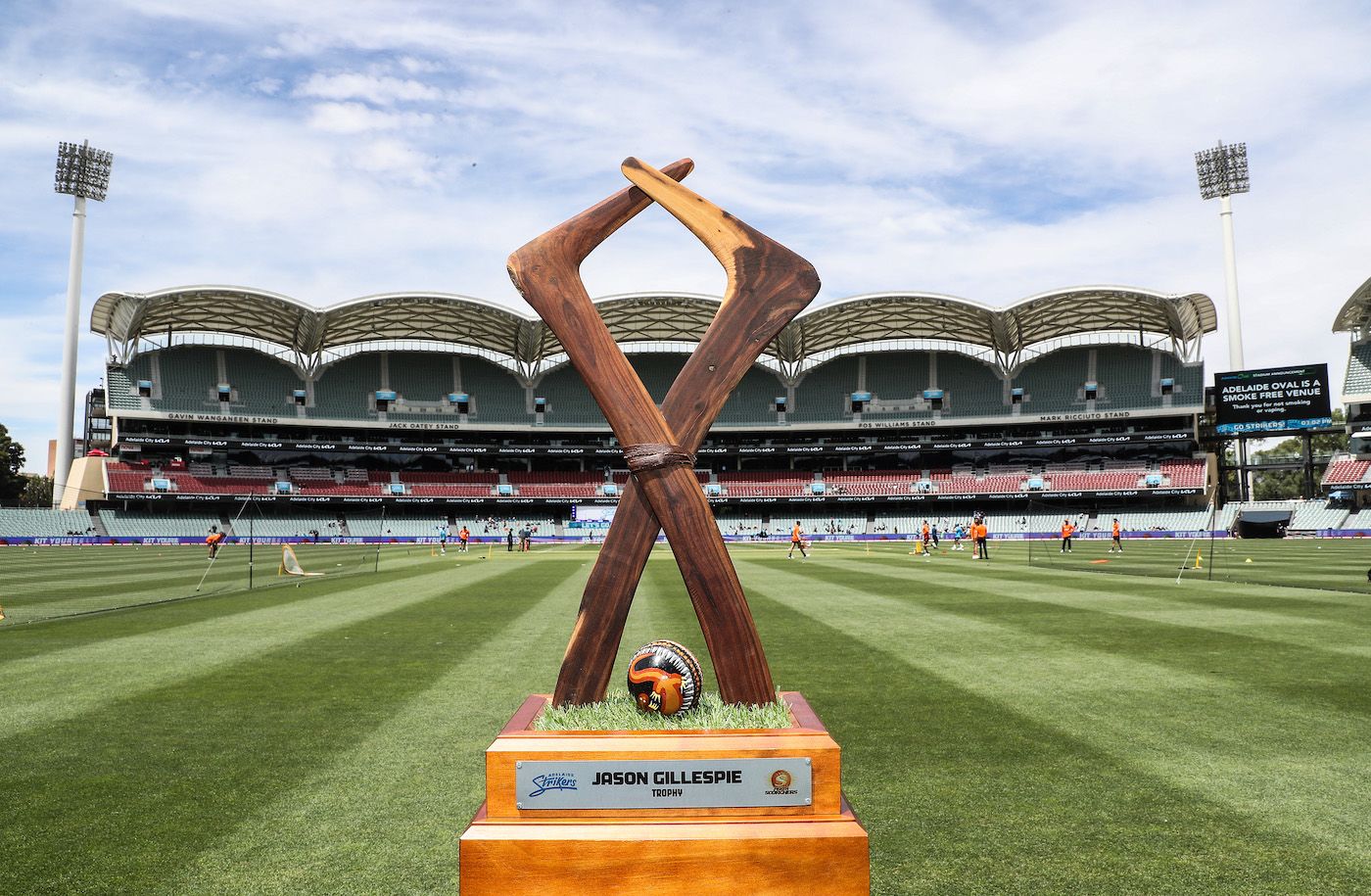 The Jason Gillespie Trophy On Display ESPNcricinfo