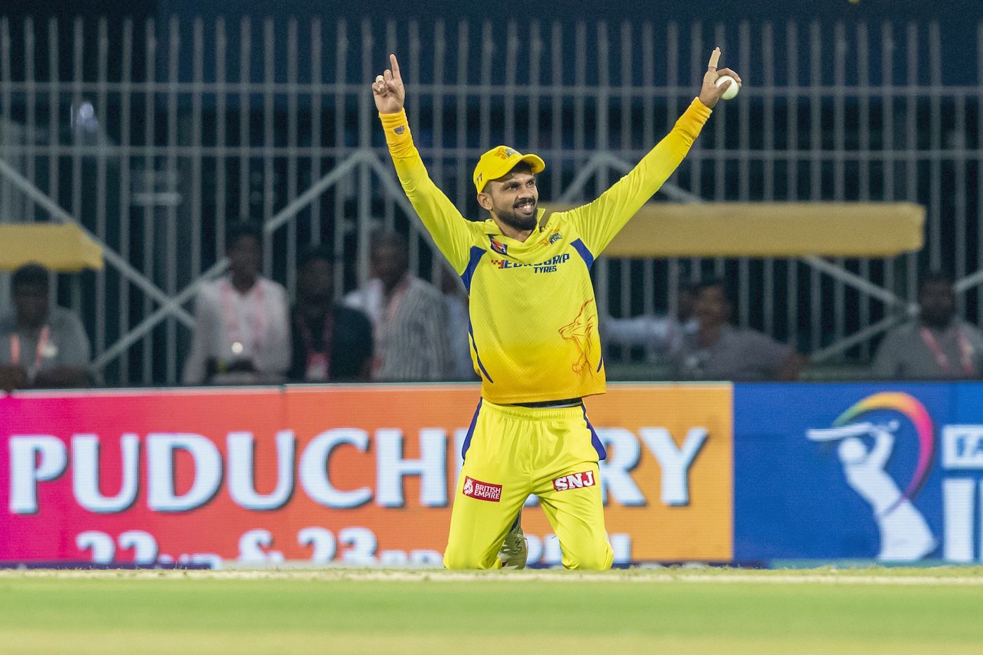 Ruturaj Gaikwad Celebrates After Taking A Catch Espncricinfo