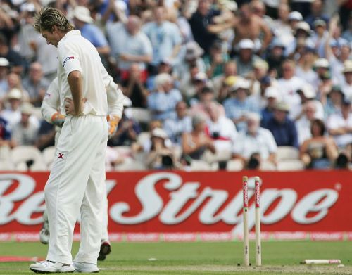 Glenn McGrath Bowls Michael Vaughan Off A No Ball ESPNcricinfo