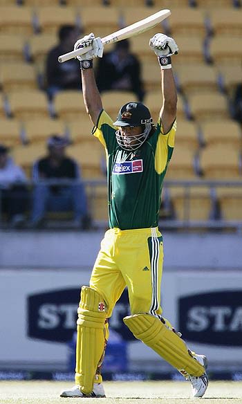 Andrew Symonds Celebrates His Century And Began His Blitz Soon After