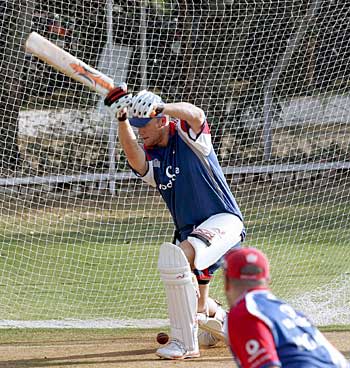 Andrew Flintoff Unleashes A Drive Espncricinfo