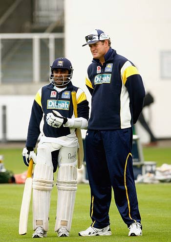 Tom Moody And Mahela Jayawardene During Nets Espncricinfo