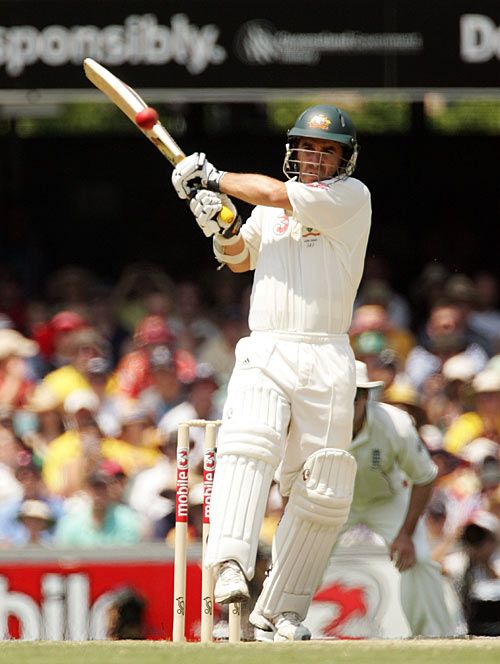 Justin Langer Pulls Over Midwicket ESPNcricinfo