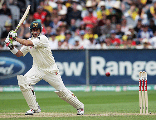 Matthew Hayden Drives As He And Andrew Symonds Put England On The Back