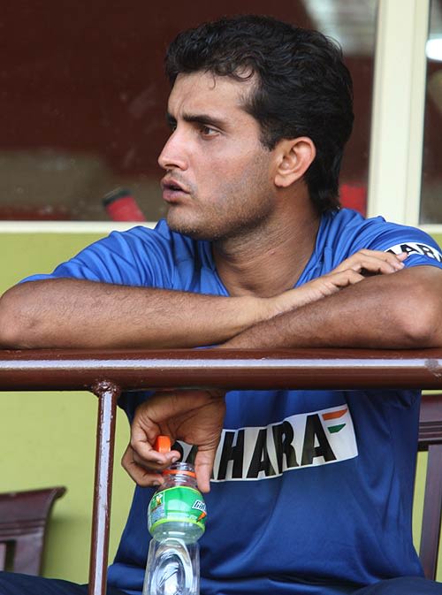 Sourav Ganguly Looks On During Practice Before The Goa Clash