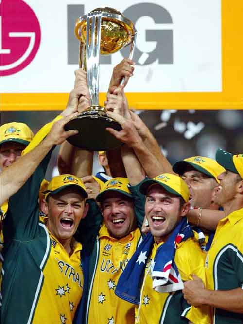 The Australians Celebrate Their World Cup Victory Espncricinfo