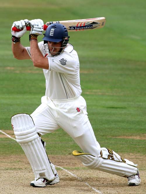 Andrew Strauss Drives A Ball To The Boundary Espncricinfo