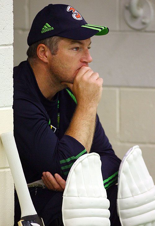 Stuart Macgill Waits For His Turn To Bat Espncricinfo