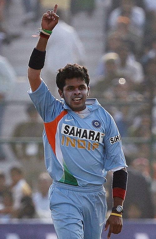 Sreesanth Celebrates After Dismissing Yasir Hameed ESPNcricinfo