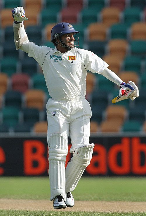 Kumar Sangakkara Celebrates A Fine Hundred At Hobart ESPNcricinfo