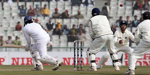 Monty Panesar Is Caught By Gautam Gambhir At Forward Short Leg