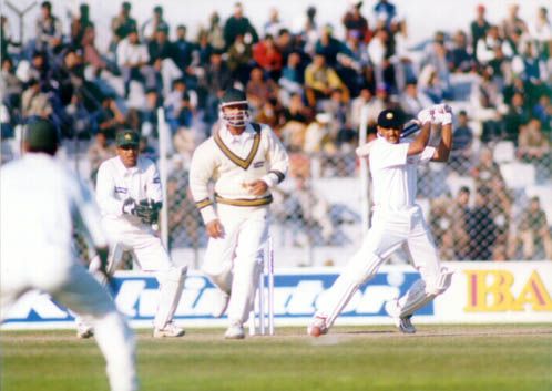 Azharuddin In Cracking Form Executing A Square Cut Espncricinfo