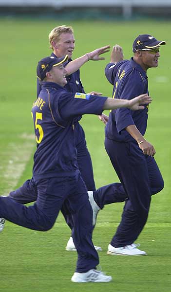 From The Left Ashley Thorpe Bowler Mark Davies And Danny Law