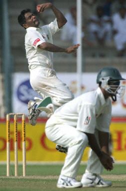 Mohammad Rafique Delivers A Ball ESPNcricinfo