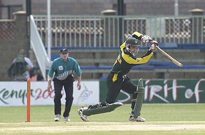 Imran Nazir Plays A Glorious Cover Drive Off The Front Foot