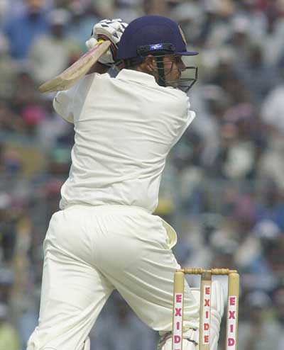 Virender Sehwag Cuts During His Run A Ball At The Eden Gardens