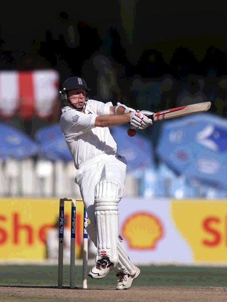 Mike Atherton Of England Gloves The Ball To Third Man Espncricinfo