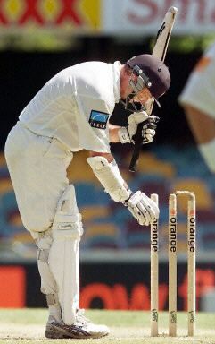 Richardson Is All Smiles As He Knocks His Stumps Back In After Being