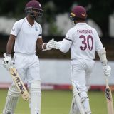 Brathwaite, Chanderpaul help West Indies hold sway on rain-curtailed day
