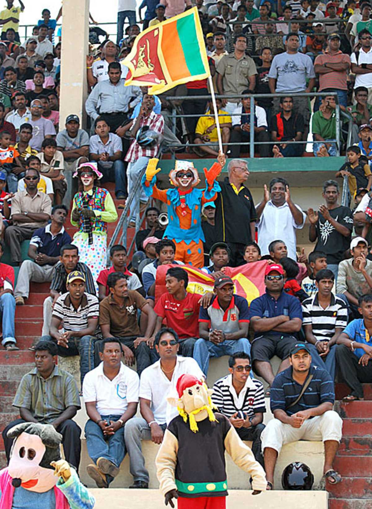 Fans flock the De Zoysa Stadium in Moratuwa for the tournament final