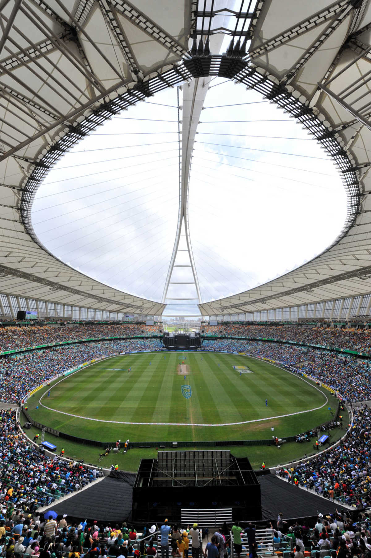 The Moses Mabhida Stadium during India's Twenty20 against South Africa, South Africa v India, only Twenty20, Durban