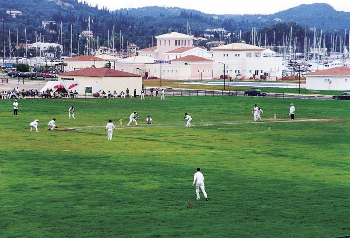 The Marina Gouvia cricket ground in Corfu, Greece