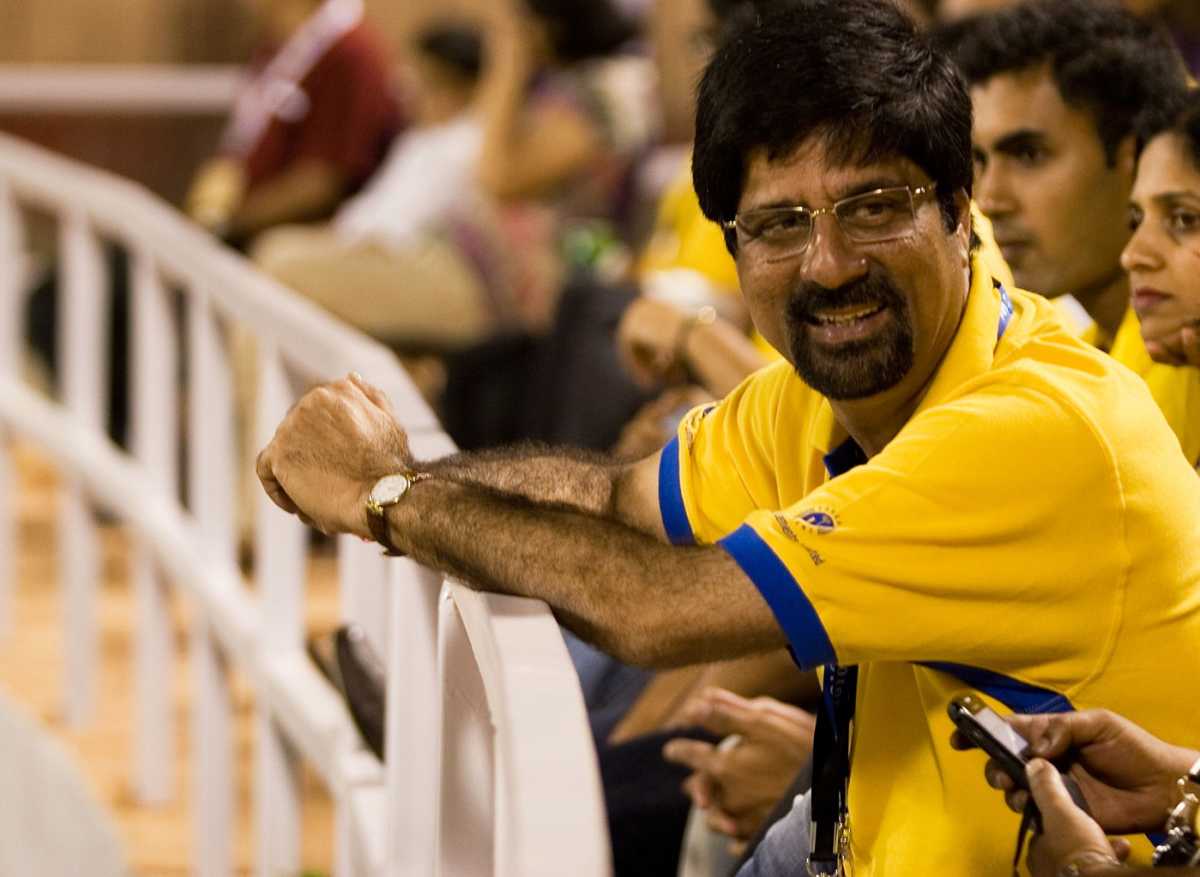 Kris Srikkanth watches the match at Eden Gardens, IPL 2010, Kolkata, March 16, 2010