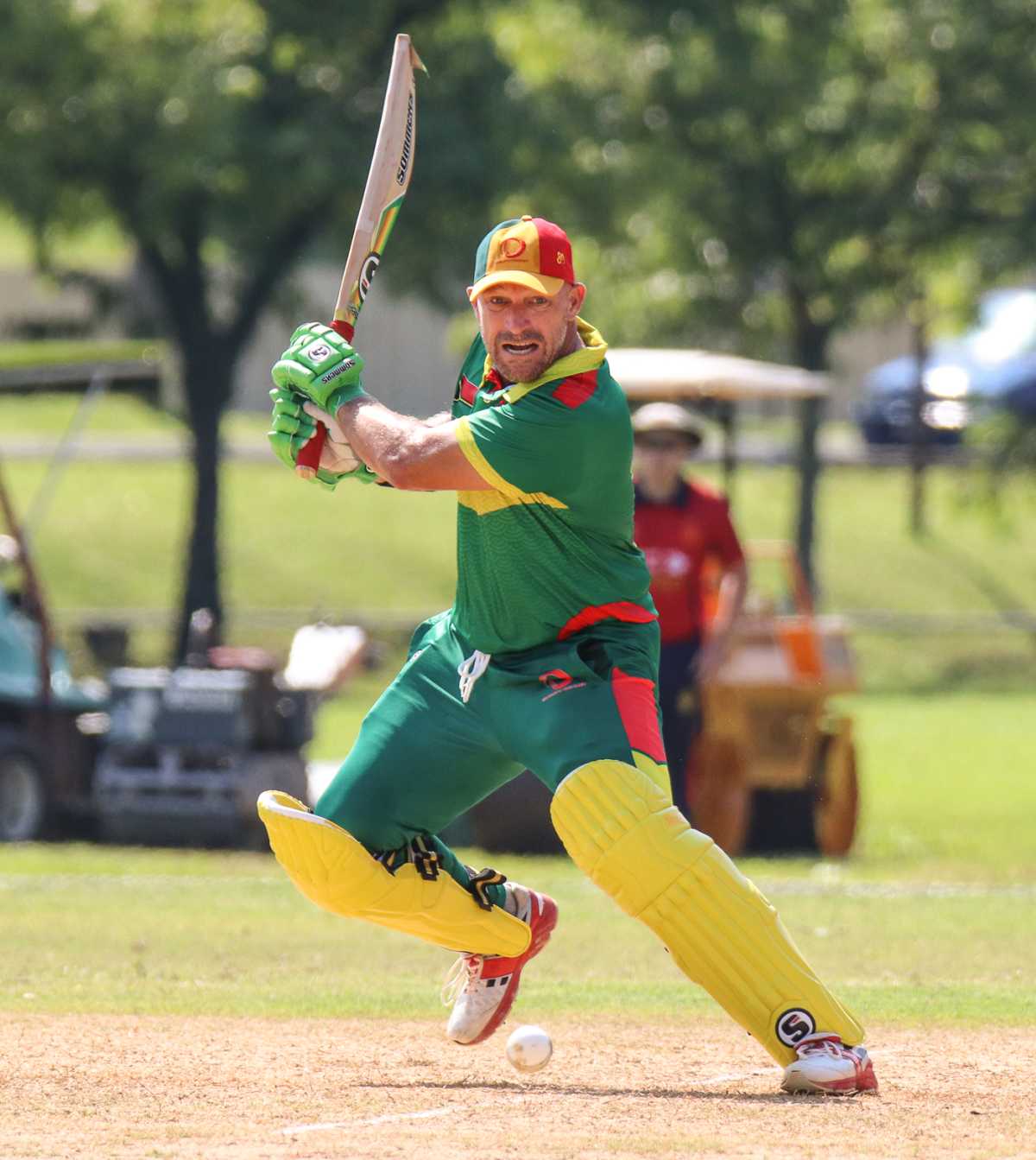 Shane Deitz pierces the gap at backward point, Jersey v Vanuatu, ICC World Cricket League Division Four, Bangi, April 29, 2018